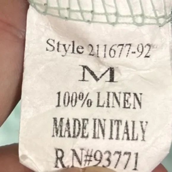 Vasna Linen Dress Size M Teal‎ Handkerchief Hem Lagenlook Italy Boho Minimalist - Picture 10 of 13